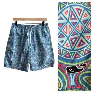 Vineyard Vines Blue Sea Of Turtles Bungalow Swim Shorts Trunks